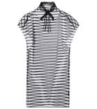 Dries Van Noten - Striped mesh tie-neck top