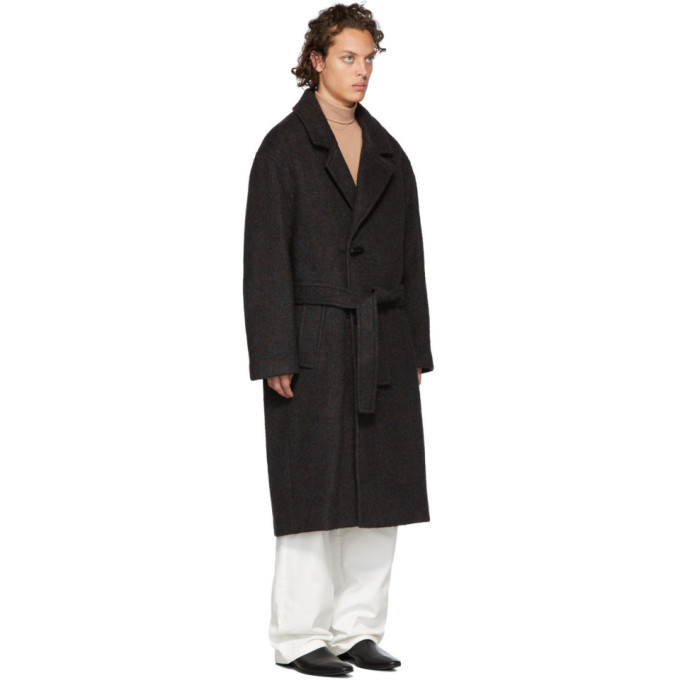 Lemaire Burgundy Wool Large Overcoat Lemaire