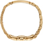 Hugo Gold Engraved Logo Link Cuff Bracelet