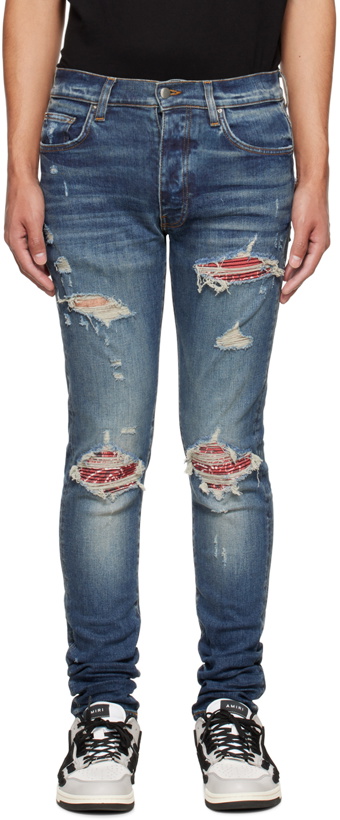 Photo: AMIRI Blue MX1 Bandana Jeans