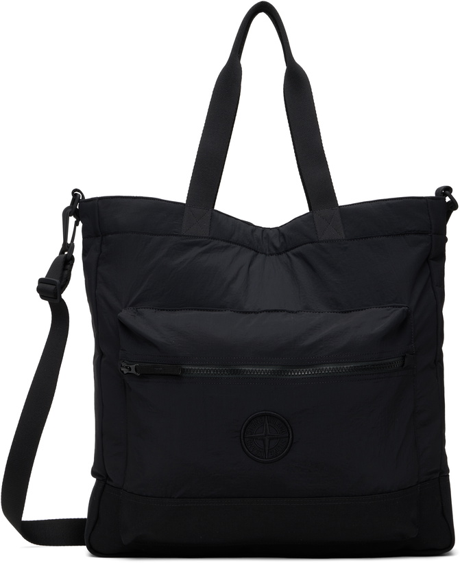 Photo: Stone Island Black Nylon Metal in Econyl Tote