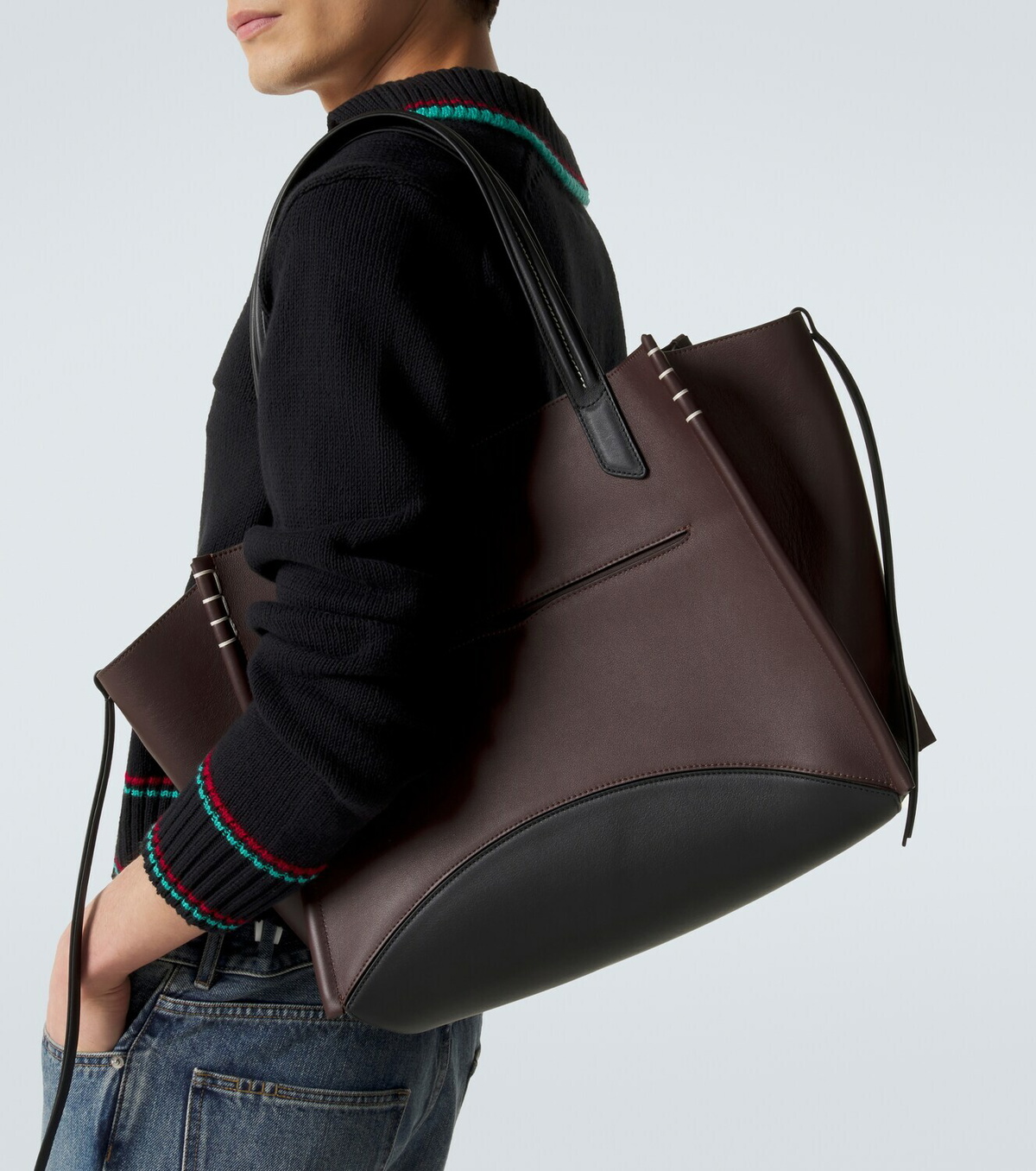JW Anderson Loafer Cabas leather tote bag