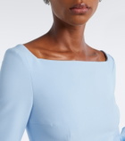Safiyaa Belisa belted ruffled crêpe gown