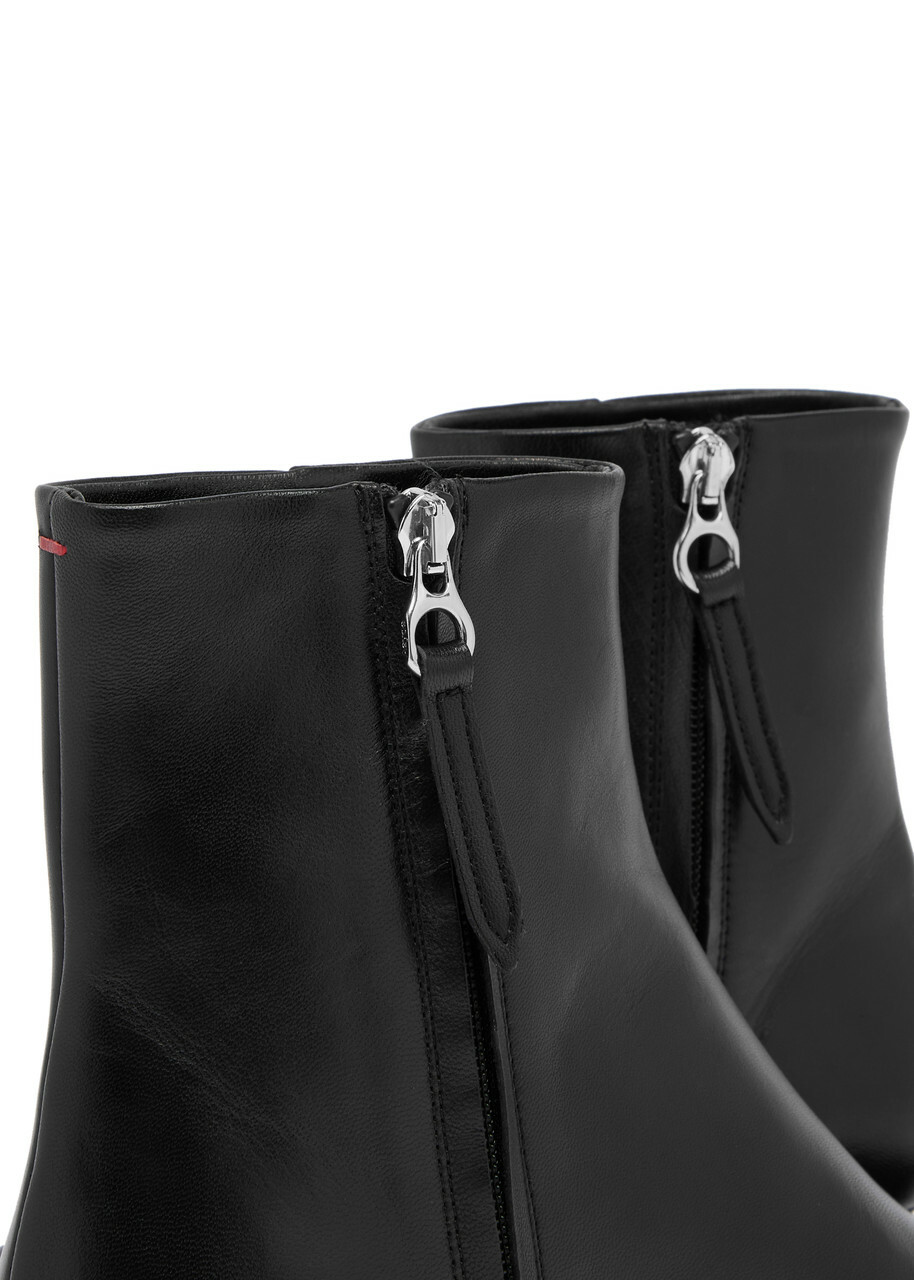 Aeyde Sofie Leather Ankle Boots Black