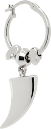 McQueen Silver Tiger Claw Single Hoop Earring
