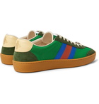 Gucci - JBG Webbing, Suede and Leather-Trimmed Nylon Sneakers - Men - Green