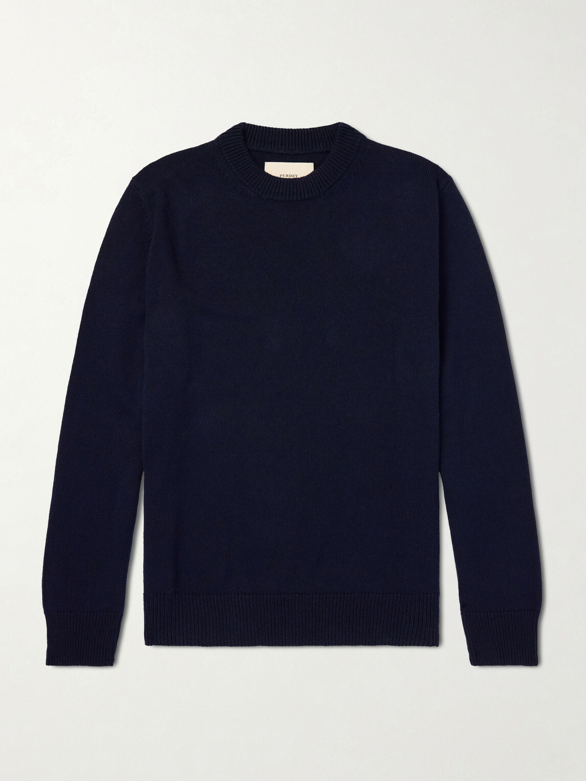 Purdey - Wool and Cotton-Blend Sweater - Blue