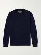 Purdey - Wool and Cotton-Blend Sweater - Blue