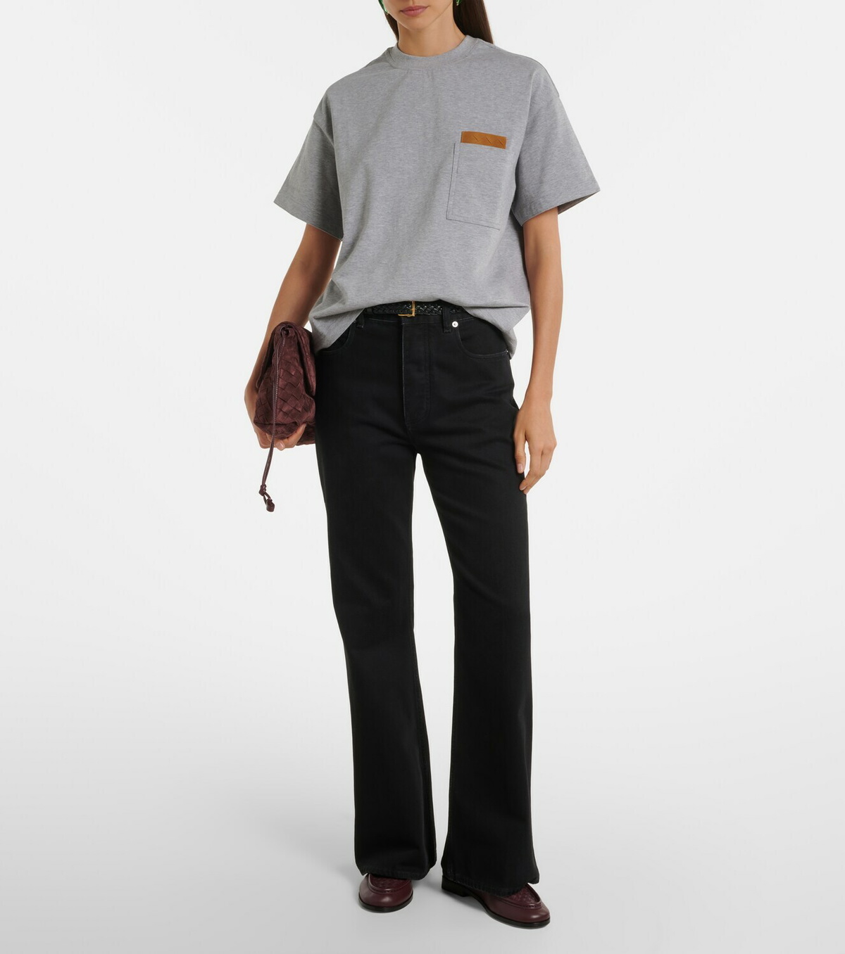 Bottega Veneta Intrecciato cotton-blend jersey T-shirt