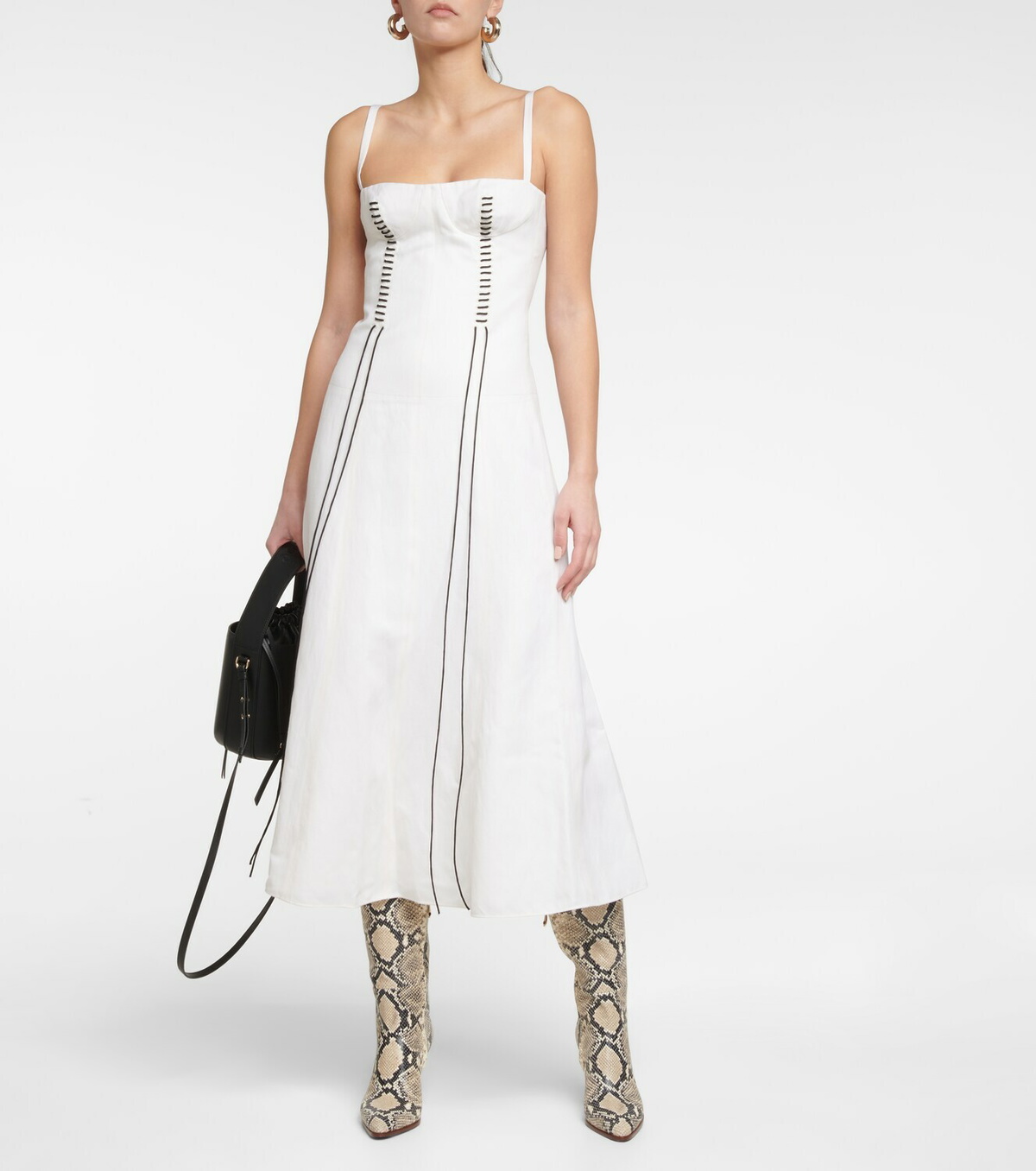 dolcezza linen dress Dolcezza Simply Art “New Bouquet Coming Soon” Sleeveless Linen Dress By  Vigo Geneviève Gauthier (24763)