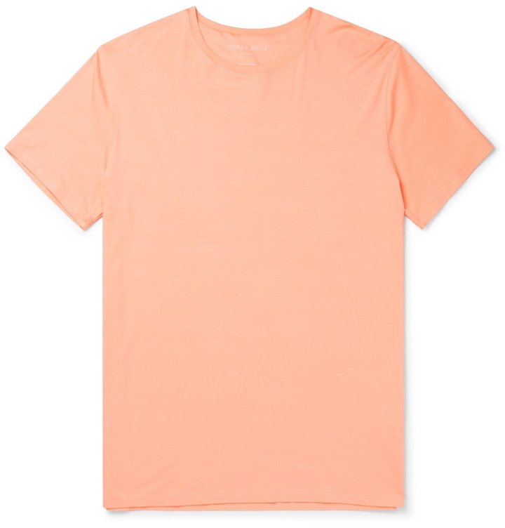 Photo: DEREK ROSE - Basel Stretch Micro Modal Jersey T-Shirt - Orange