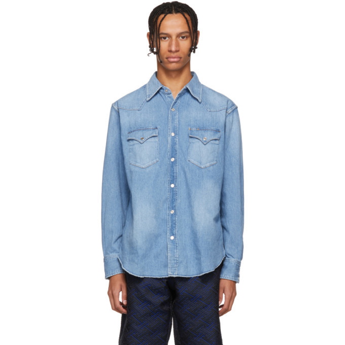 Photo: Wacko Maria Blue Denim Western Shirt