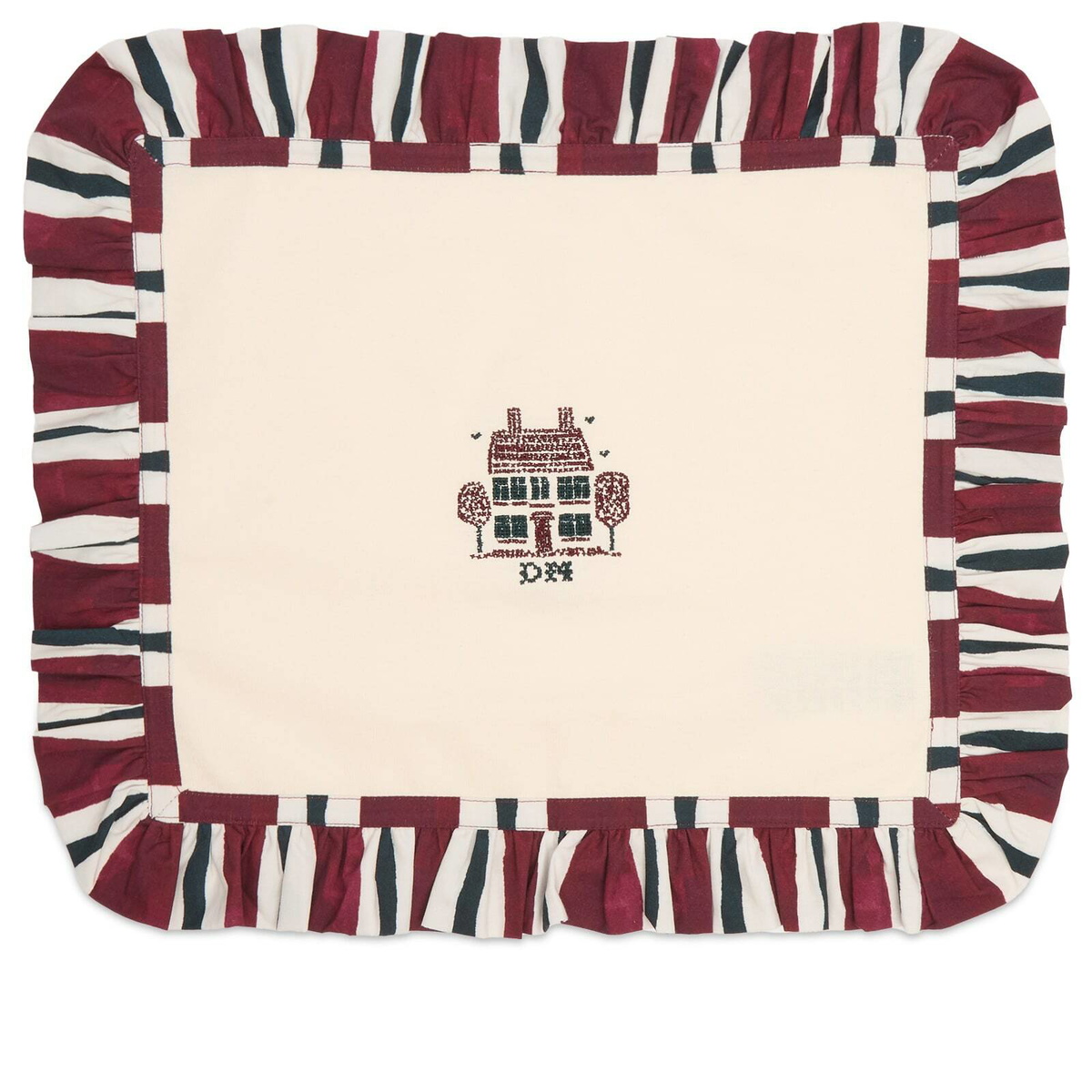 Damson Madder Women's Placemat Set in Off White 