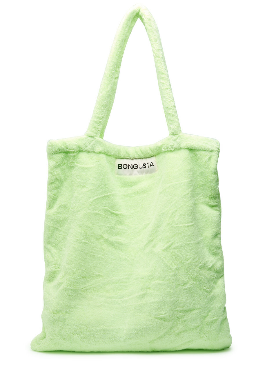 Bongusta Naram Striped Terry Tote - Light Green - One Size