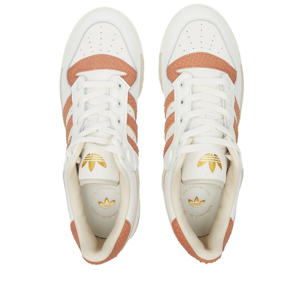 Adidas Rivalry Low 86 Sneakers in Core White/Clay Strata adidas
