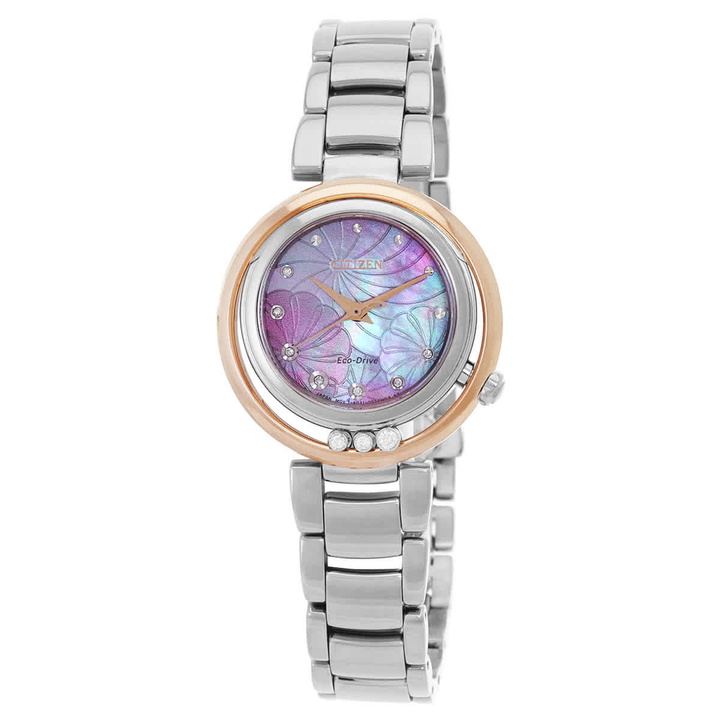 Photo: Citizen L Eco-Drive Diamond Pink Mother of Pearl Dial Ladies Watch EM1114-80Y