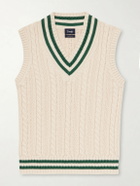 Drake's - Cricket Knitted Cotton and Cashmere-Blend Vest - Neutrals