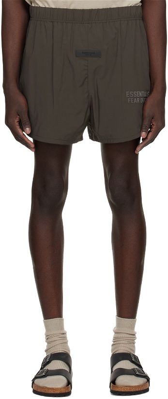 Photo: Essentials Gray Bungee Drawstring Shorts