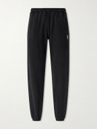 Cherry Los Angeles - Tapered Logo-Embroidered Cotton-Jersey Sweatpants - Black