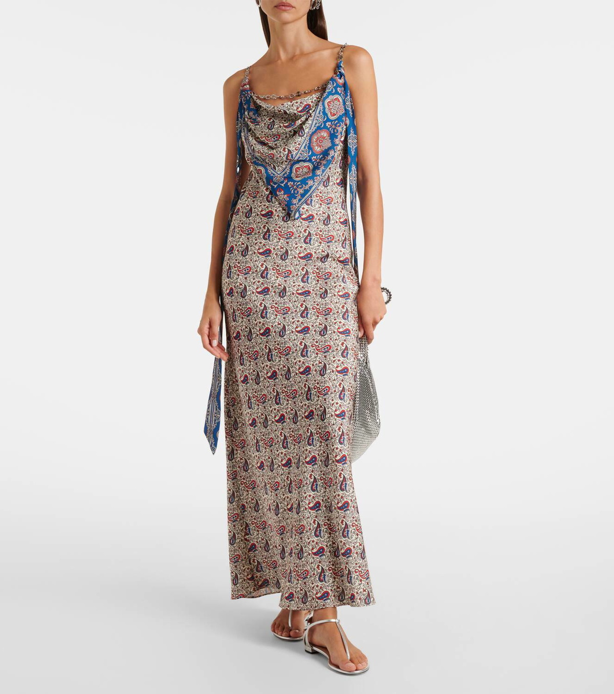 rabanne mesh slip dress 2019 Draped Metallic Mesh Dress - Paco Rabanne | Authentic & Vintage