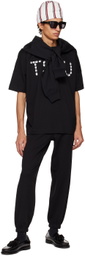 TSAU Black Printed Lounge Pants