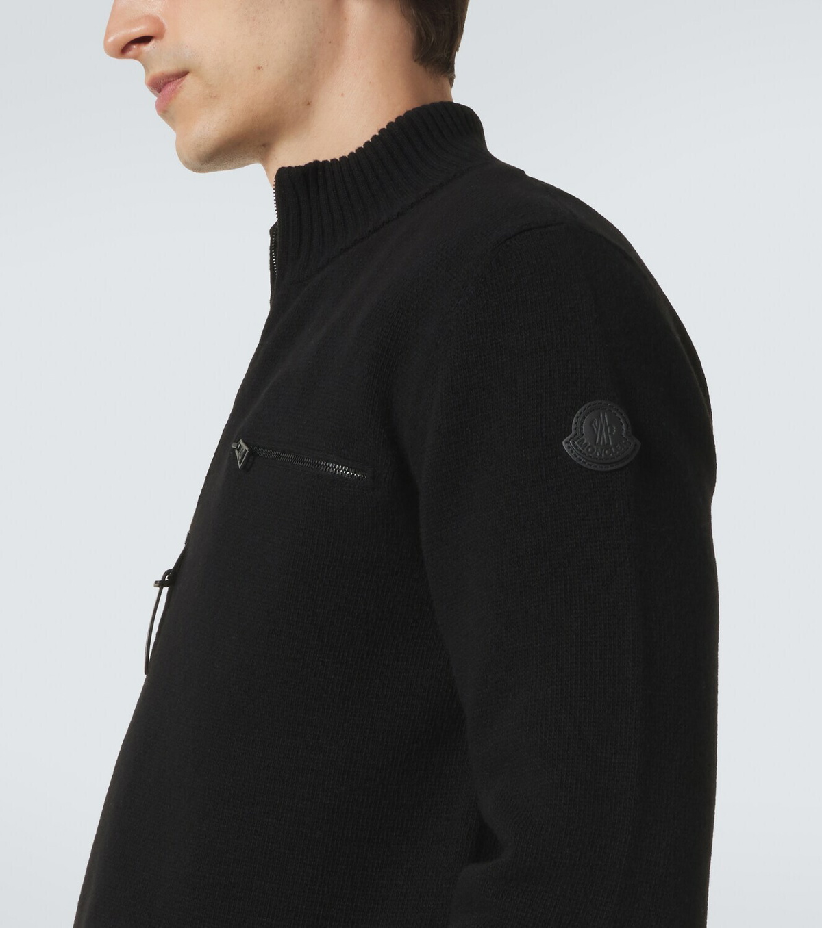 Moncler Wool and cashmere half-zip sweater