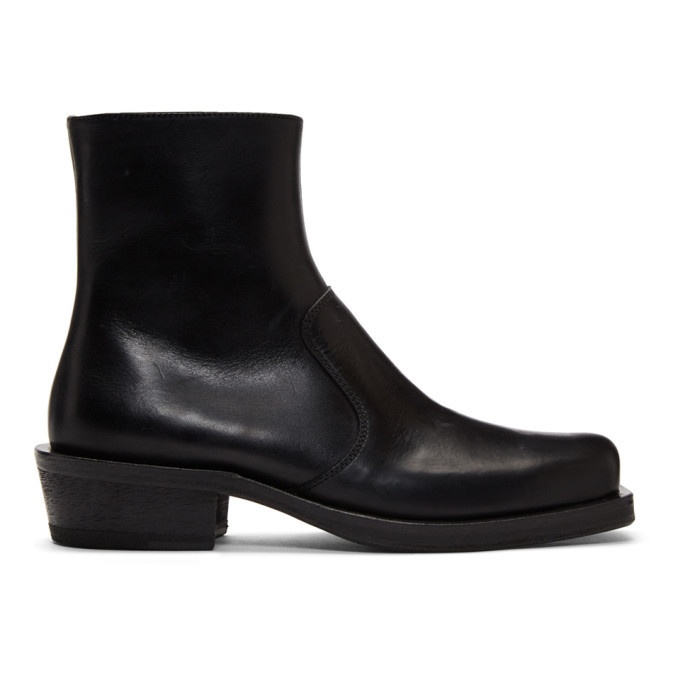 Photo: Acne Studios Black Leather Heeled Boots