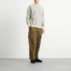 Beams Plus Men's Long Sleeve Multi Pin Pocket T-Shirt in Off White