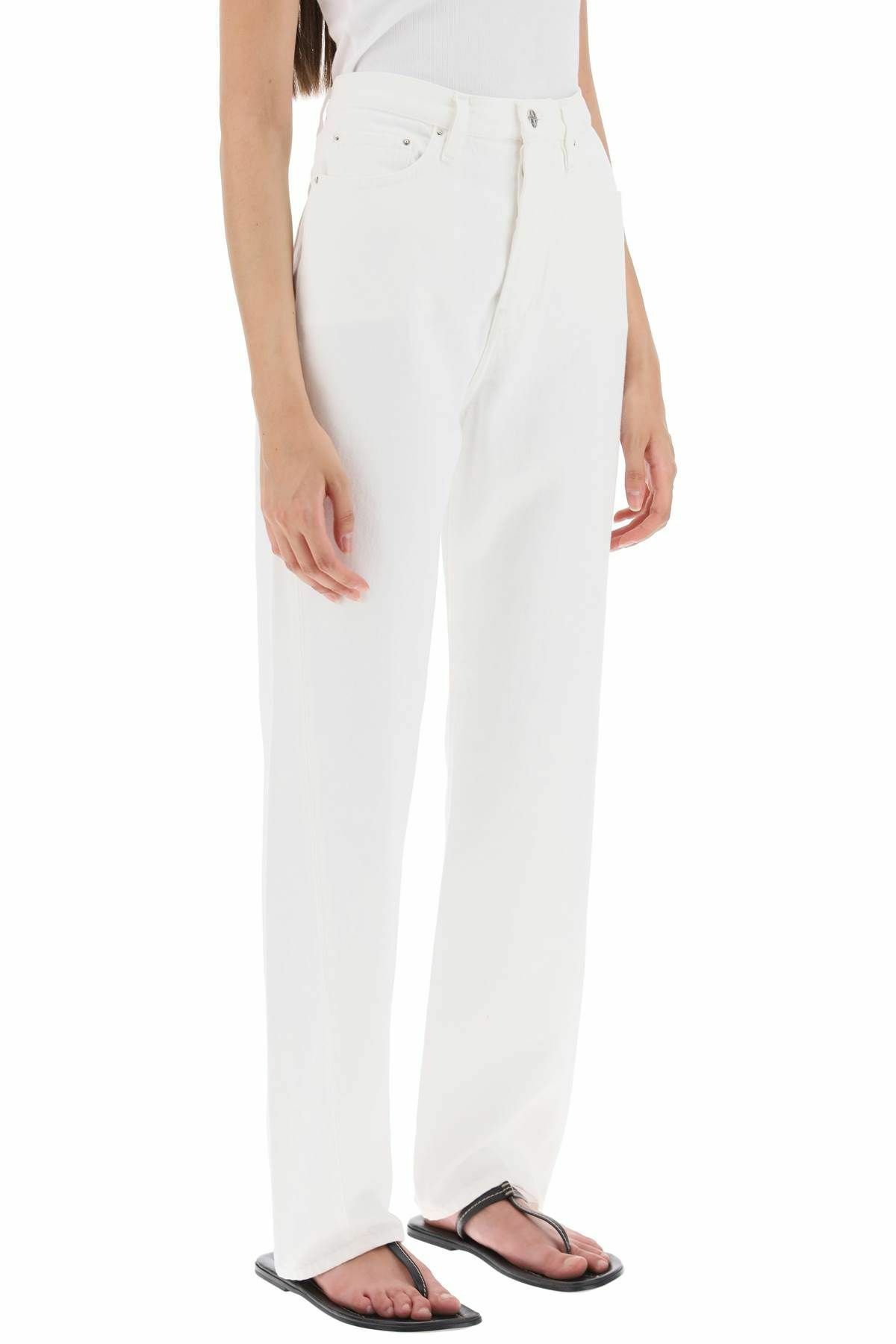 TOTEME twisted seam straight jeans White Toteme