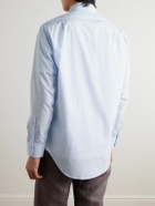 Sid Mashburn - Spread-Collar Checked Cotton-Poplin Shirt - Blue