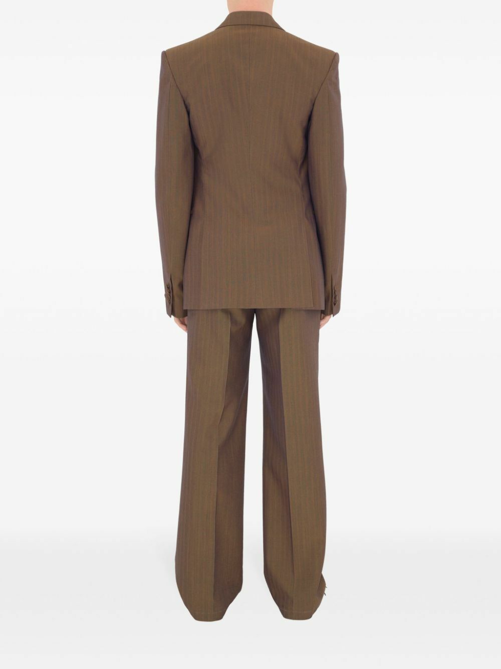 Burberry Brown Double-Breasted Wool Blazer
