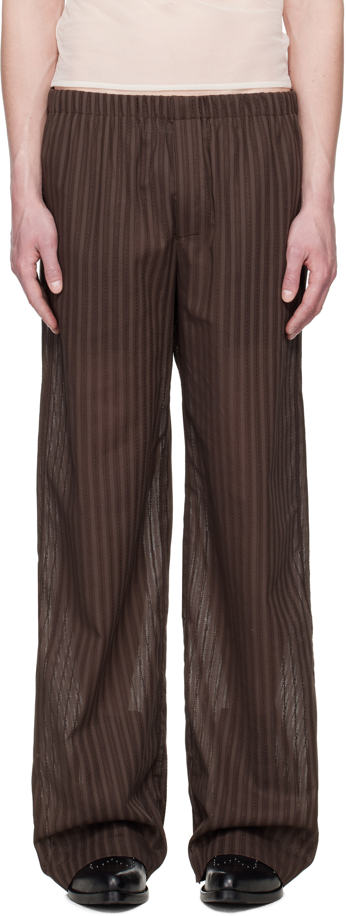 Ludovic de Saint Sernin Brown Boxer Trousers