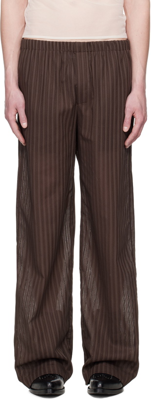 Photo: Ludovic de Saint Sernin Brown Boxer Trousers