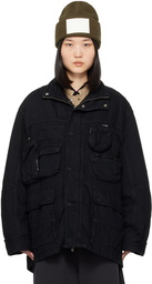 MM6 Maison Margiela Black Insulated Denim Jacket