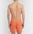 Anderson & Sheppard - Slim-Fit Mid-Length Paisley-Print Swim Shorts - Orange
