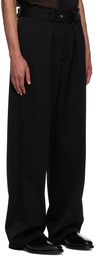 Jil Sander Black One Pleat Trousers