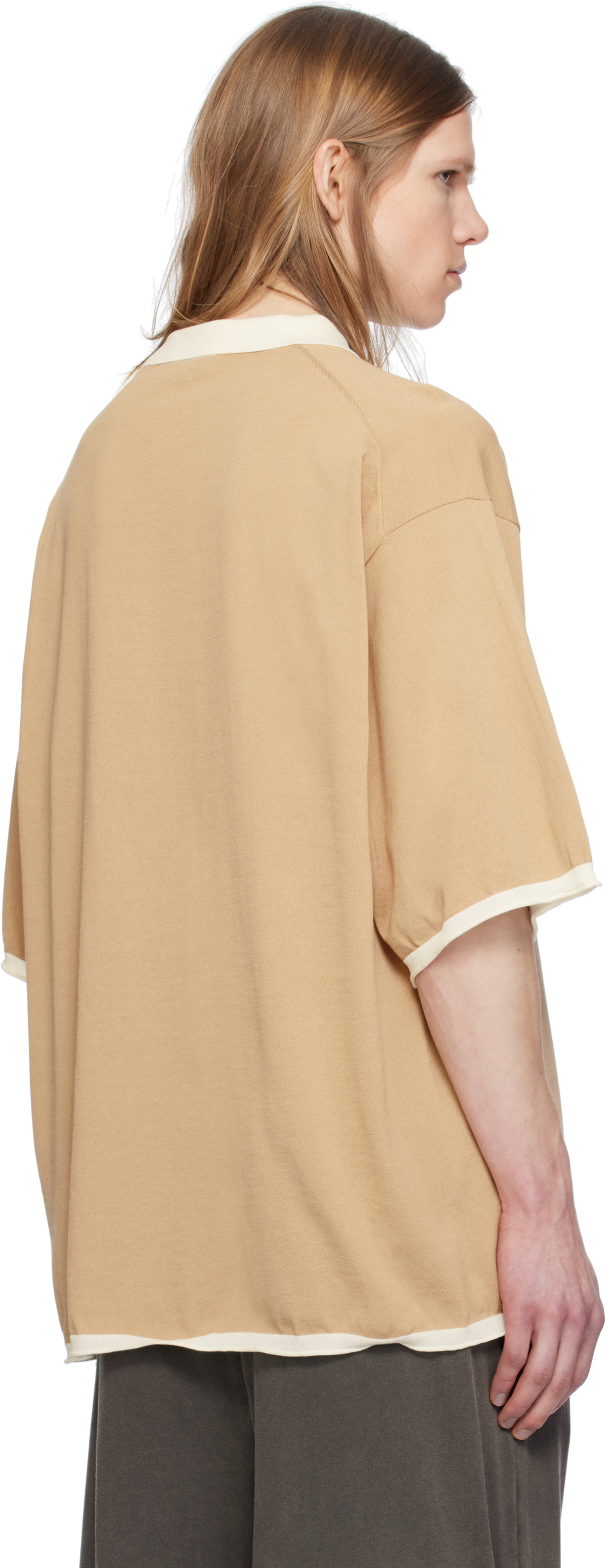 Hed Mayner Tan Embroidered Polo Hed Mayner