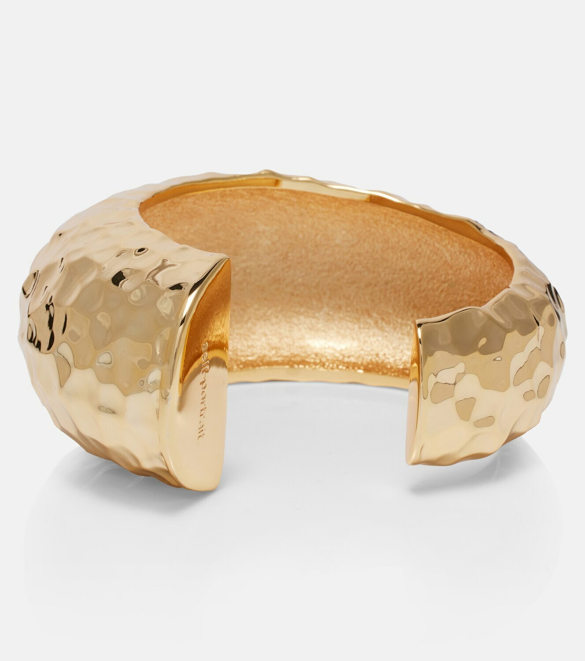 Self-Portrait Gold-plated cuff bracelet