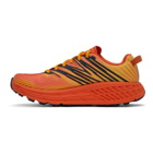 Hoka One One Red and Yellow Speedgoat 4 GTX Sneakers