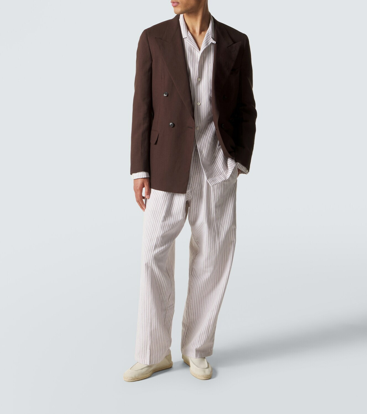 Umit Benan Julian cotton and silk straight pants