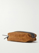 Bleu de Chauffe - Zazou Leather-Trimmed Cotton-Canvas Wash Bag