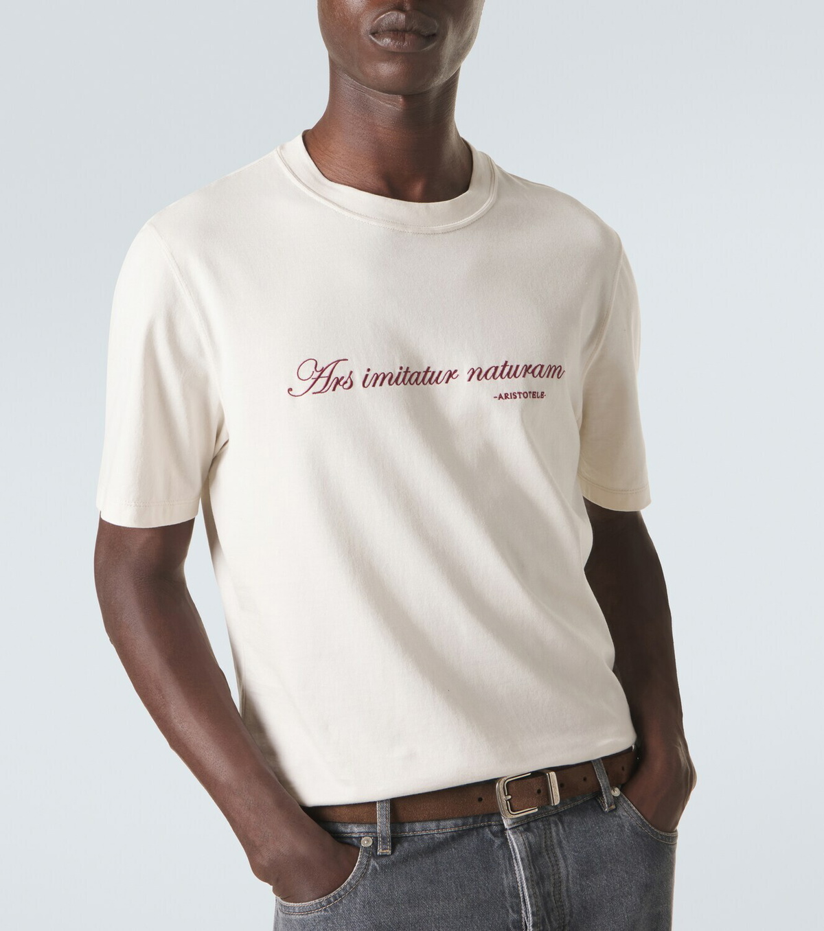Brunello Cucinelli Printed cotton jersey T-shirt