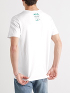 A.P.C. - Mike Logo-Print Cotton-Jersey T-Shirt - White