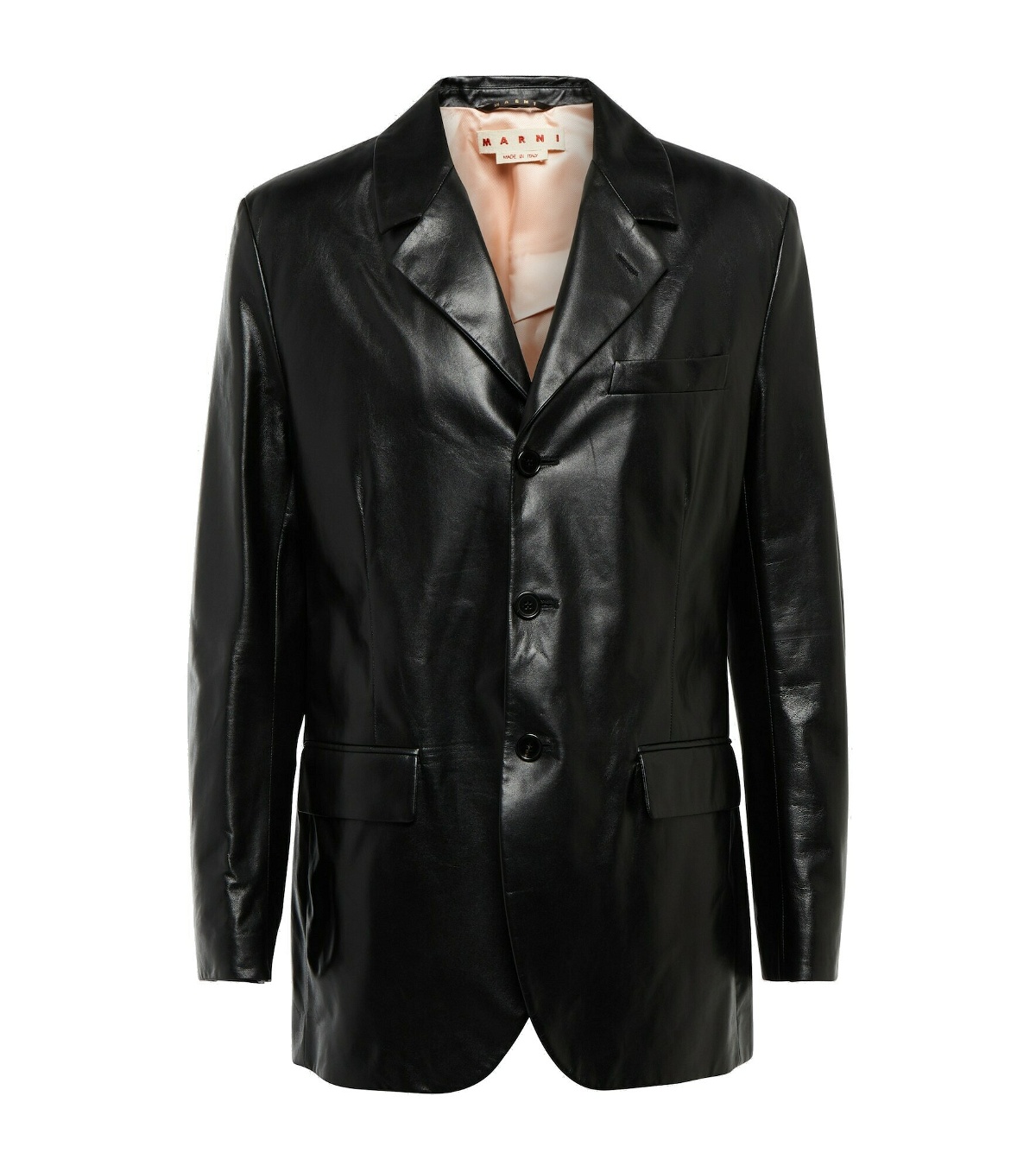 Photo: Marni - Single-breasted leather blazer