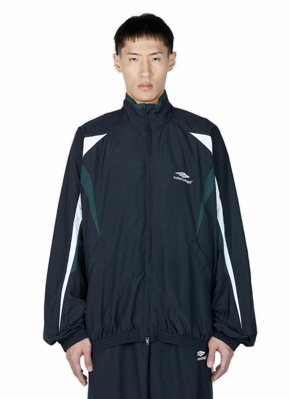 Photo: Balenciaga - Logo Embroidery Track Jacket in Navy