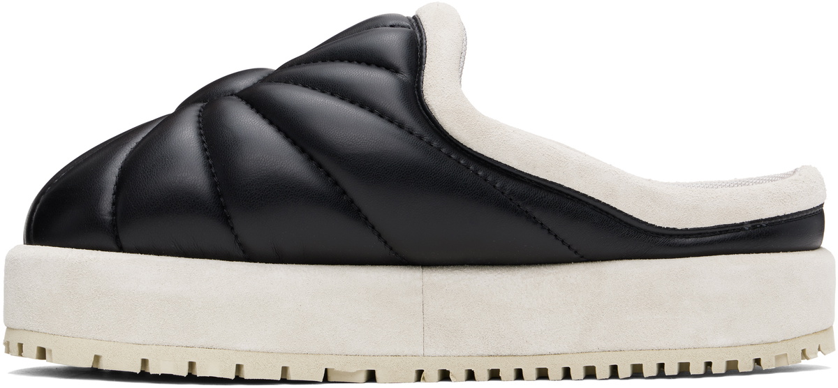 PDF Black Sole Uranus Leather Slippers