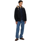 Burberry Black Check Hood Cotton Zip Hoodie