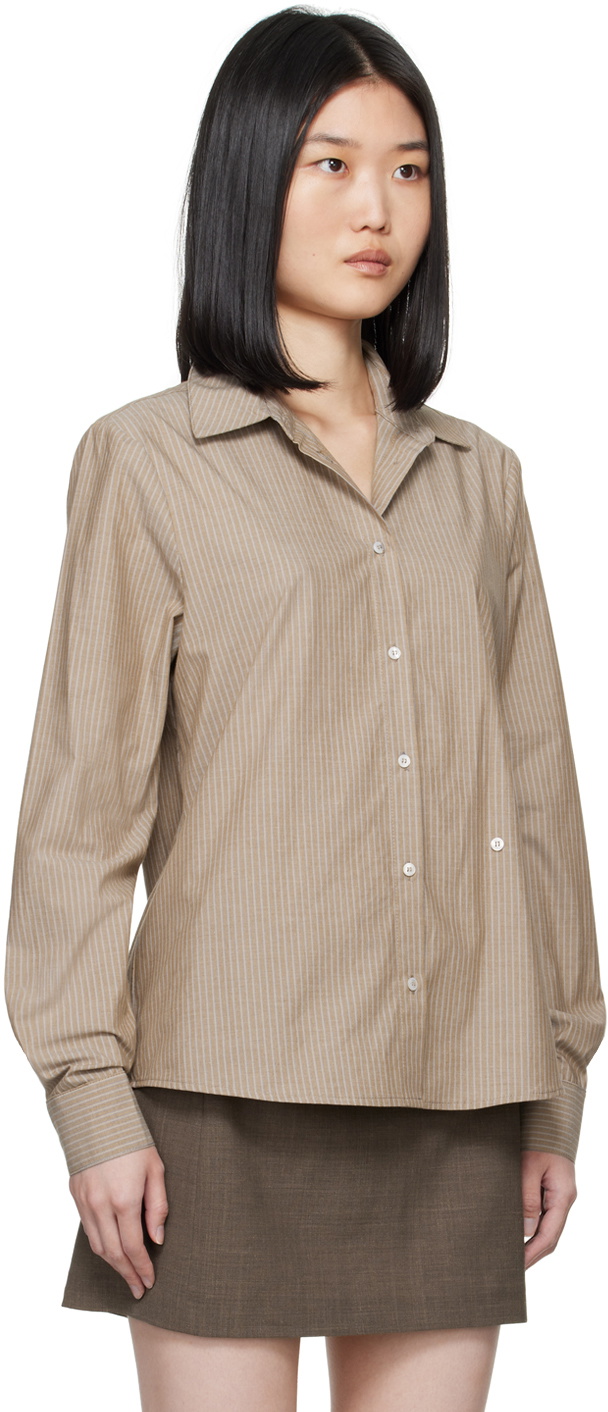 シャツ+ブラウス(長袖+七分) paloma wool Paloma Wool Brown Donald Shirt Paloma Wool