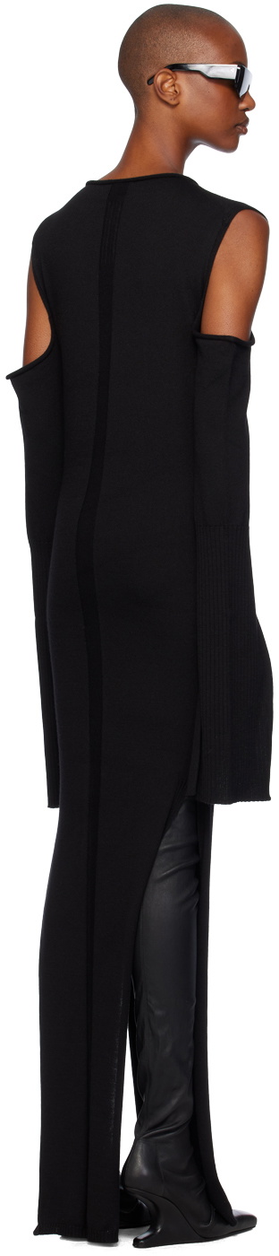 Rick Owens Black Porterville Cape Sleeve Maxi Dress