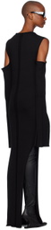 Rick Owens Black Porterville Cape Sleeve Maxi Dress